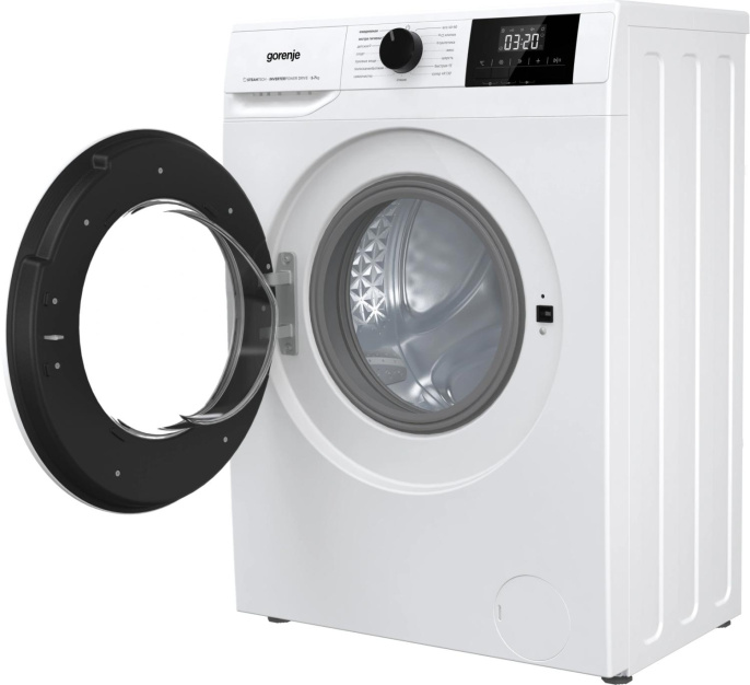 Стиральная машина Gorenje W5NGPI72SBS/C, с фронтальной загрузкой, 7кг, 1200об/мин, с паром, инверторная
