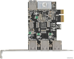 Контроллер ExeGate EXE-367 (PCI-E x1 v2.0, 3*USB3.0 ext. + 1*USB3.0 int., разъем доп.питания, VIA Labs Chipset VL805) EX283720RUS