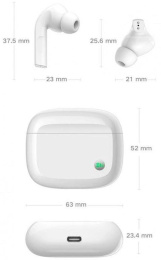 Наушники ZMI PurPods Pro TW100ZM, Bluetooth, внутриканальные, белый
