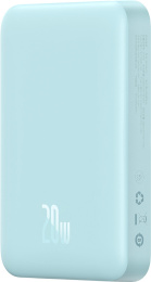 Портативное зарядное устройство Baseus PPCX110103 Magnetic Mini Wireless Fast Charge Power Bank 10000mAh 20W с кабелем Type-C to Type-C (20V/3A) 30cm Blue (PPCXM10)