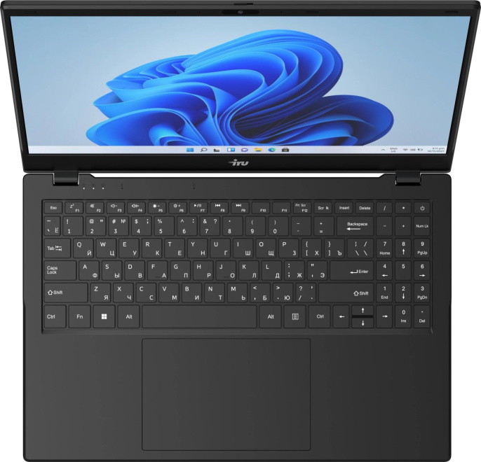 Ноутбук IRU Planio 15ING N-series N100 8Gb SSD256Gb Intel UHD Graphics 15.6" IPS FHD (1920x1080) Windows 11 Pro Multi Language 64 black WiFi BT Cam 6000mAh (2059104)