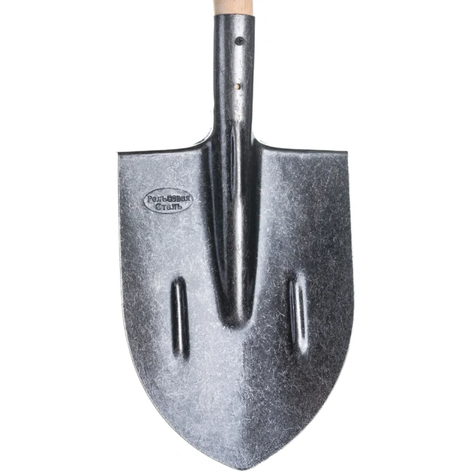 Штыковая лопата из рельсовой стали с черенком Gigant с ребрами жесткости GBS-01