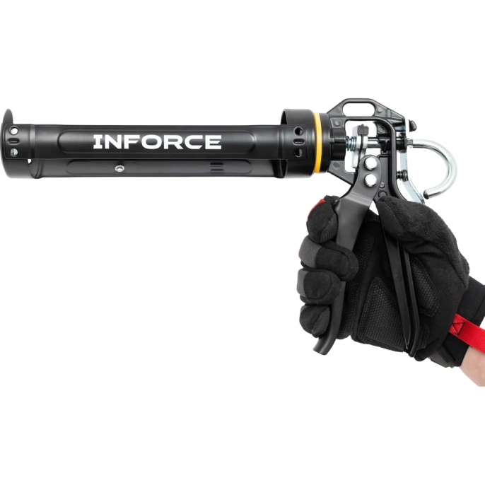 Пистолет для герметиков Inforce полуоткрытый, поворотный, 320мл 01-13-09