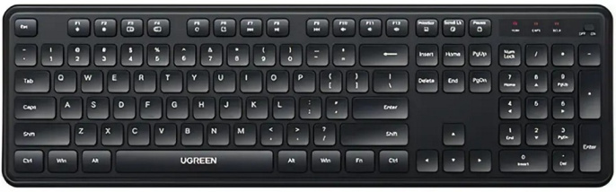 Беспроводная клавиатура UGREEN K331 55654 Wireless Keyboard 2.4GHz RU. Цвет: черный 55654_