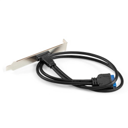 Планка портов в корпус Type-C ExeGate BrctUSB3-1C (USB 3.2 Gen1 20pin (IDC 20pin F) --> USB 3.2 Gen1 Type-Cf, кабель 30см) EX298296RUS