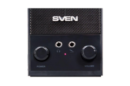 SVEN SPS-604, чёрный, акустическая система 2.0, мощность 2х2 Вт RMS SV-0120604BK