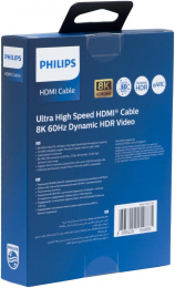 Кабель аудио-видео Philips 8K 60 Гц Ultra HD HDMI m /HDMI m 1.5м. позолоч.конт. серый SWV7110C/56