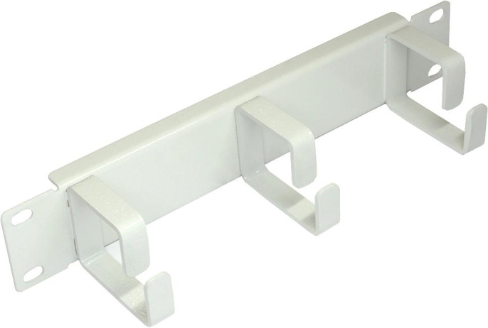 Кабельный органайзер гориз. Lanmaster (TWT-CBW10-ORG-1U-GY) односторонний кольца 1U шир.:10"