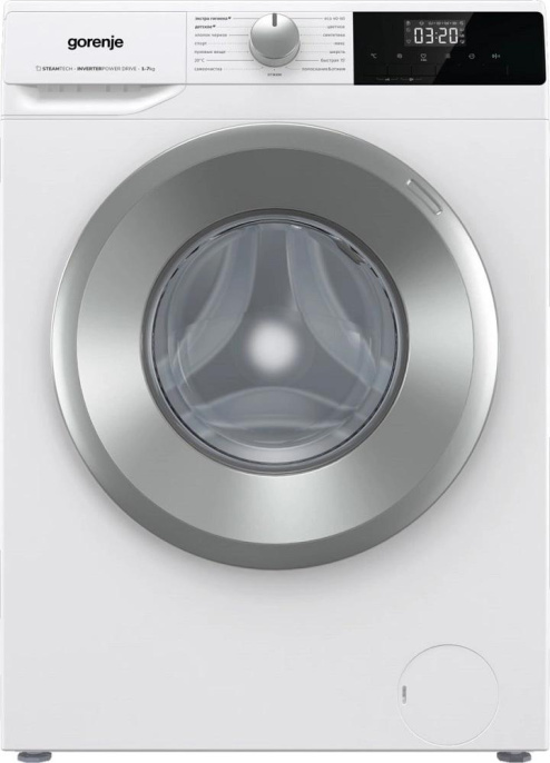 Стиральная машина Gorenje W2NHPI72SCS, с фронтальной загрузкой, 7кг, 1200об/мин, с паром, инверторная