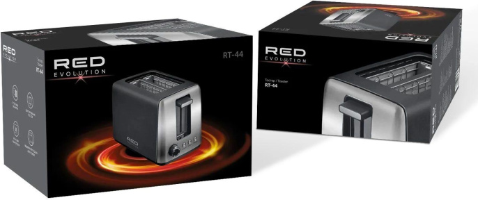 Тостер RED solution RT-44, темно-серый/серебристый