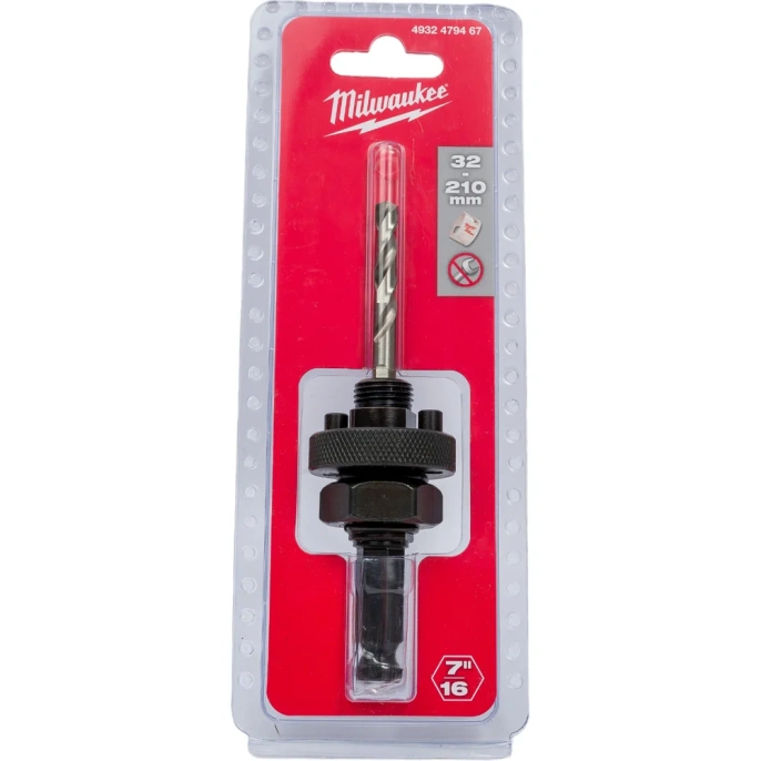 Хвостовик для коронок 32-210 мм (5/8"x18; хвостовик Hex 7/16") Milwaukee 4932479467