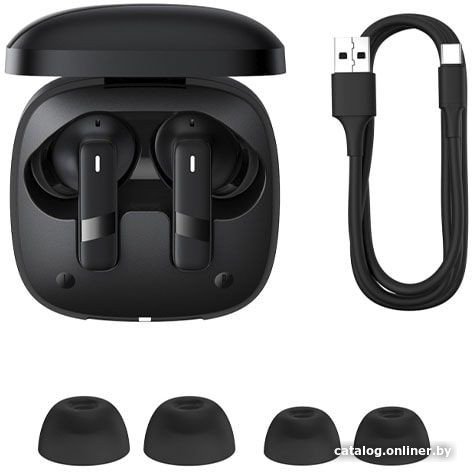 Наушники Baseus A00069700113-00 Bowie E20 True Wireless Earphones Cluster Black материал: ABS + PC, Bluetooth 5.3, время работы: около 6 часов, интерфейс зарядки: Type-C, время зарядки