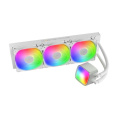 Система жидкостного охлаждения/ Water Cooling System Geometric Future Eskimo Pro 360 240W, 360mm, ARGB, White/ Fans: 3x120mm, 80.81CFM, 34.2dBA, 2000RPM/ Pump height 54mm, 3200RPM, Rad thickness 27mm/ S: 1851, 1700, 1200, 115X, 2011, 2066, AM5, AM4 (1C251