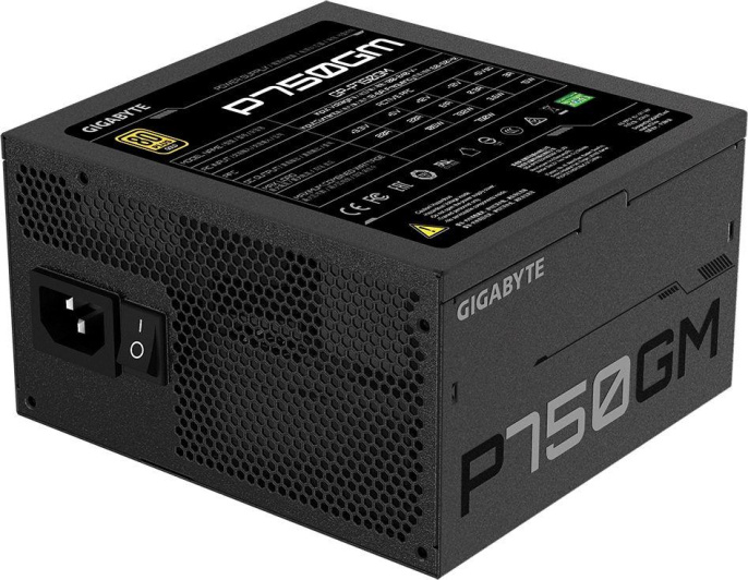 Блок питания Gigabyte ATX 750W GP-P750GM 80+ gold (20+4pin) APFC 120mm fan 8xSATA Cab Manag RTL