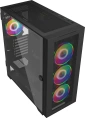 PROJECT X Корпус ATX Без БП Project X UNO Tempered Glass+дверца/Mesh сетка, 2xUSB3.0, 1xUSB 3.2 Gen2 Type-C 4x120mm ARGB Fan, HD Audio+Mic, 2x3.5", 1x2.5", VGA MAX 360mm, CPU MAX 170mm, пылевые фильтры Black