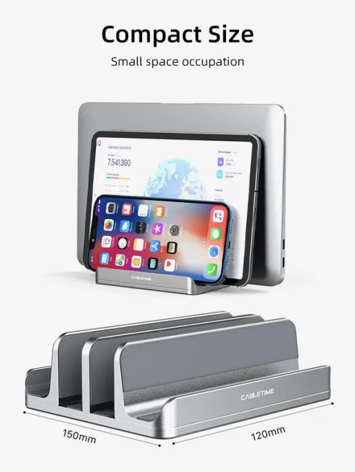 Вертикальная подставка CABLETIME CS14B (CT-VLP02-AB) для ноутбука, черный