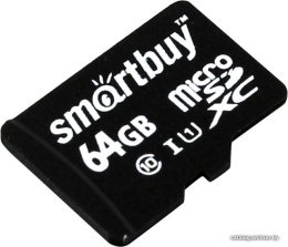 Карта памяти SmartBuy microSDXC SB64GBSDCL10-00 64GB 64 ГБ, класс 10, UHS-I (класс U1), чтение: 10 МБ/с, запись: 10 МБ/с