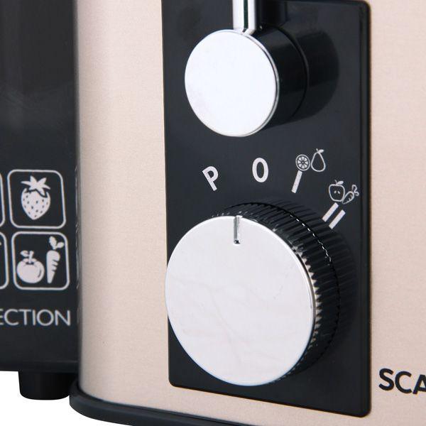 Соковыжималка центробежная Scarlett SC-JE50S35 1000Вт рез.сок.:600мл. золотистый/черный