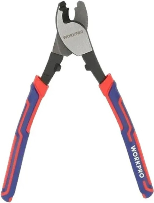 Кабелерез WorkPro WP293007 170мм (высококачественная сталь CR-V, зачерненная и отполированная головка, режущая кромка острая и прочная, а резка плавная и мощная, может резать многожильные медные и алюминиевые кабели, не подходит для резки железной проволо