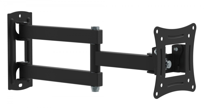 Кронштейн для телевизора Buro FL2S, 15-29", настенный, поворотно-выдвижной и наклонный,  черный [bm13a71ts3]