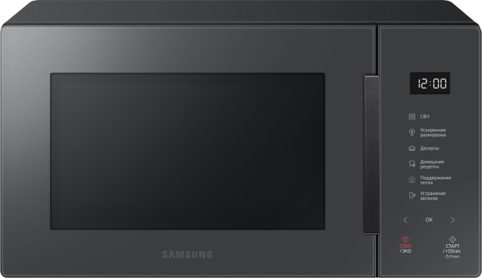 Микроволновая печь Samsung MS23T5018AC/BW, 800Вт, 23л, антрацит