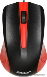 Мышь Acer OMW012 черный/красный оптическая 1200dpi USB 3but (ZL.MCEEE.003)