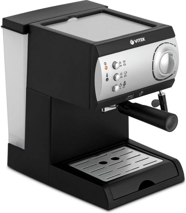Кофеварка Vitek VT-1511, рожковая, черный