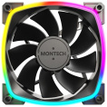 Вентилятор MONTECH RX120 Reverse, 120мм, 4-pin, 1600об/мин, 27 дБ, ARGB, черный, Ret [rx120 pwm black]