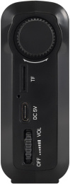 Радиоприемник портативный Hyundai H-PSR115 черный USB microSD