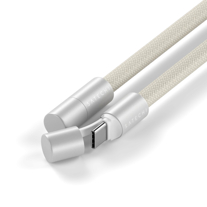 Зарядный кабель - ремень через плечо Satechi OntheGo Crossbody Lanyard Cable 60W. Длина: 1.5м. Цвет: песочный (ST-LOTGLW)