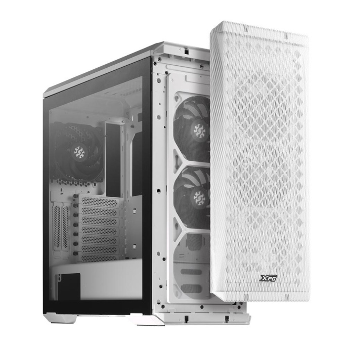 Корпус ATX Без БП ADATA XPG DEFENDER White DEFENDER-WHCWW Tempered Glass, USB 3.2 Gen 1 Type-A х 2, 3x140mm FAN, HD Audio+Mic, VGA MAX 380mm, CPU MAX 170mm, пылевые фильтры Black