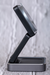 Беспроводное зарядное устройство CABLETIME CE12B (CT-WPG01-PG) 3-в-1, Qi-зарядка, 15 Вт, автодержатель, быстрая зарядка