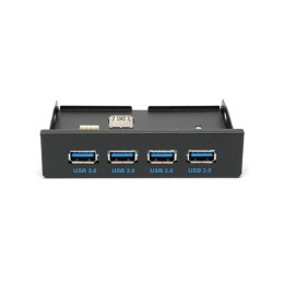Адаптер Gembird Планка USB 3.0 на переднюю панель в отсек 3.5" 4xUSB-A 3.0 FP3.5-USB3-4A