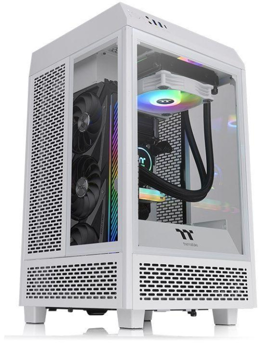 Корпус miniITX Thermaltake The Tower 100 Snow, Micro-Tower, без БП, белый [ca-1r3-00s6wn-00]