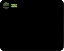 Коврик для мыши Cactus Black черный, ткань, 220х180х2мм [cs-mpc-p01xs]