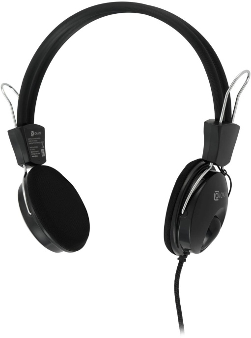 Гарнитура Oklick HS-M200,  для компьютера, накладные,  проводные, черный [1532011]