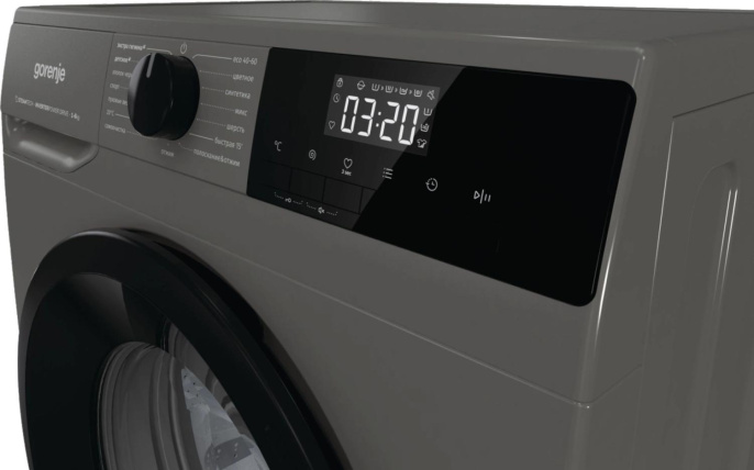 Стиральная машина Gorenje W2NHPI62SCSS, с фронтальной загрузкой, 6кг, 1200об/мин, с паром, инверторная