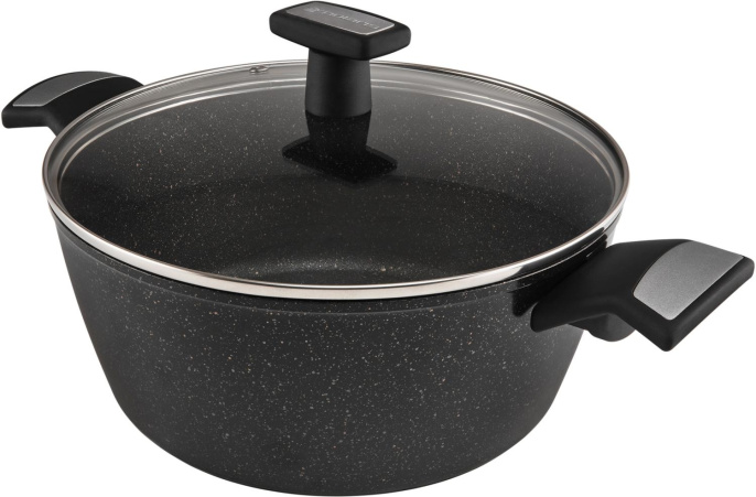 Кастрюля Polaris Monolit 24C 4л. d 24см с крышкой черный 015249