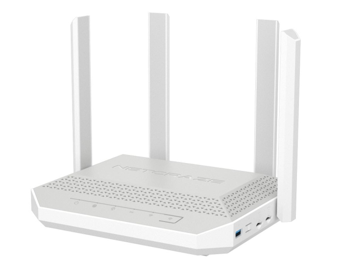 Маршрутизатор/ Netcraze Hopper 4G+ Гигабитный интернет-центр с модемом 4G+, двумя слотами для SIM-карт, Mesh Wi-Fi 6 AX3000, 5-портовым Smart-коммутатором и многофункциональным портом USB 3.0 (NETCRAZE HOPPER 4G+ (NC-2312))