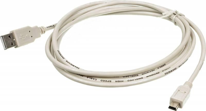 Кабель USB2.0 NingBo USB A m - mini USB B m , 1м, серый [usb2.0-m5p]