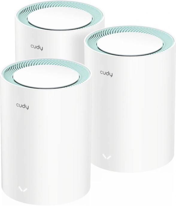 Бесшовный Mesh роутер Cudy M1500 (M1500(3-PACK)) AX1500 10/100/1000BASE-TX белый