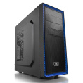 Корпус ATX DeepCool Tesseract BF, Mini-Tower, без БП, черный и синий [dp-ccatx-tsrbfbk]