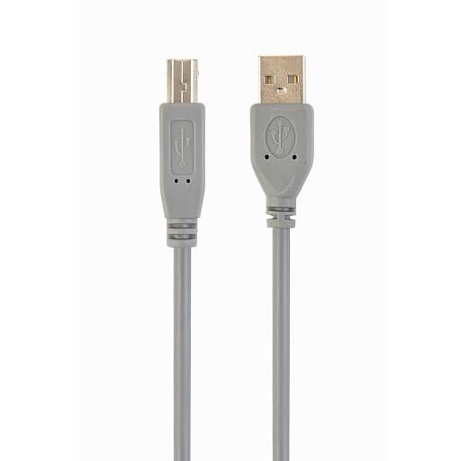Кабель интерфейсный USB 2.0 Filum FL-C-U2-AM-BM-1.8M 1.8 м., серый, разъемы: USB A male-USB B male, пакет