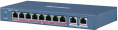 Коммутатор Hikvision DS-3E0310HP-E C 8x100Мбит/с 2x1Гбит/с 7PoE+ 1PoE++ 110W неуправляемый