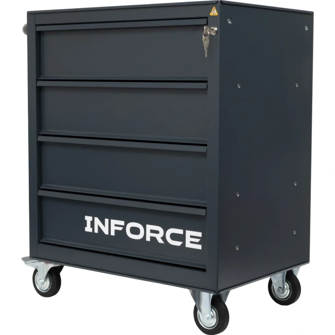 Инструментальная тележка Inforce 4 ящика, габариты без упаковки 745х465х825мм, 06-01-18