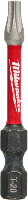 Бита Milwaukee Shockwave TX20 50мм 4932430876 для использования с ударными шуруповертами, закаленная лазером, геометрия Shock Zone, конструкционная сталь