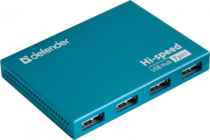 Концентратор DEFENDER 7PORT SEPTIMA SLIM USB-хаб, 7x USB 2.0 Type A 83505