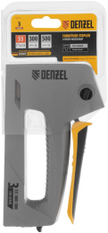 Степлер ручной Denzel 40213 скобы тип 53: 6-14мм гвозди тип 300 / 500