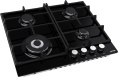 Газовая варочная панель Gorenje Essential GTW641AKB, 4 конфорки, закаленное стекло, черный
