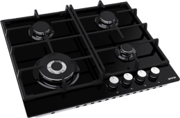 Газовая варочная панель Gorenje Essential GTW641AKB, 4 конфорки, закаленное стекло, черный